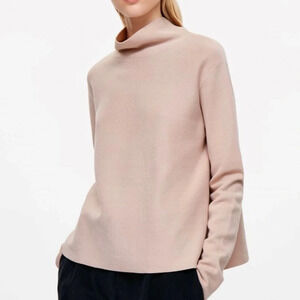 COS A-Line Milano 100% Cotton Sweater Jumper in Dusty Pink Size S